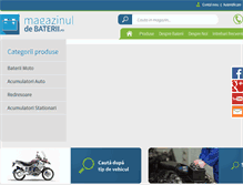 Tablet Screenshot of magazinuldebaterii.ro